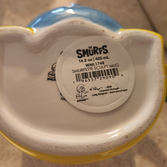 Core Smurfette Character Mug - Blue, Yellow, Green - Picture 11 of 11